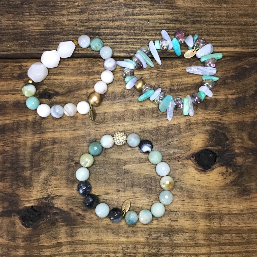 Betsy Pittard Designs Beachy/earth stack Bracelets